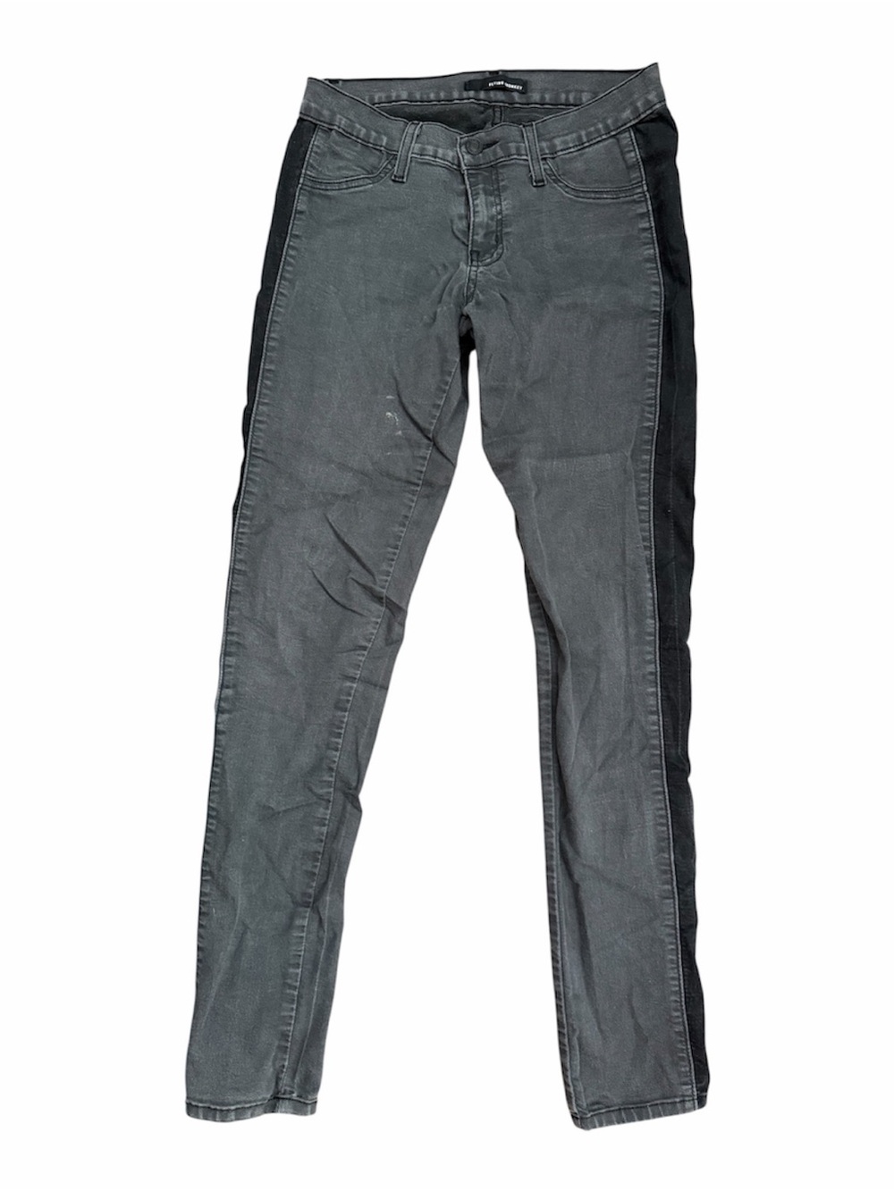 Flying Monkey Gray Skinny Jeans with Black Side Panels